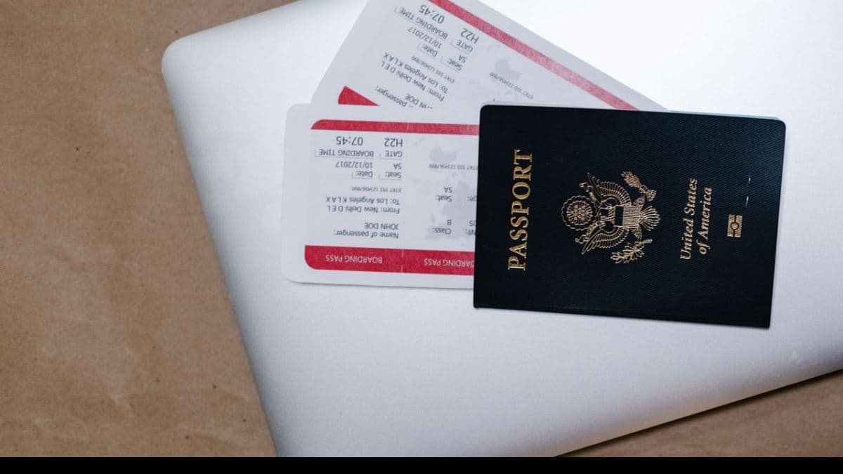Documents and a passport on a desk, ready for translation